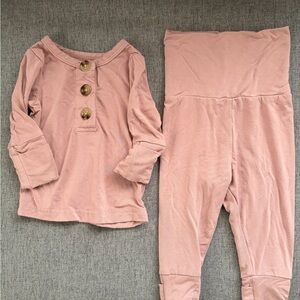 Caden Lane Bamboo Button Set in Blush